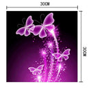 Butterflies 5D Diamond DIY Painting Embroidery Kit Home Decor Craft 30X30cm