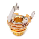 Set 10PCS 6.35mm 1/4" Mono Jacks Electric Guitar Spare Plug Sockets Golden