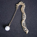 Luminous Night Dragon Bookmark Label Read Maker Feather Book Stationery Copper F