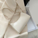 Fashion Pure Women Handbag Leather Female Small Shoulder Tote Bag (White)