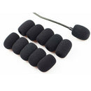 10 X Mini Microphone Windscreen Foam Cover for Lapel Lavalier Headset Mic Black