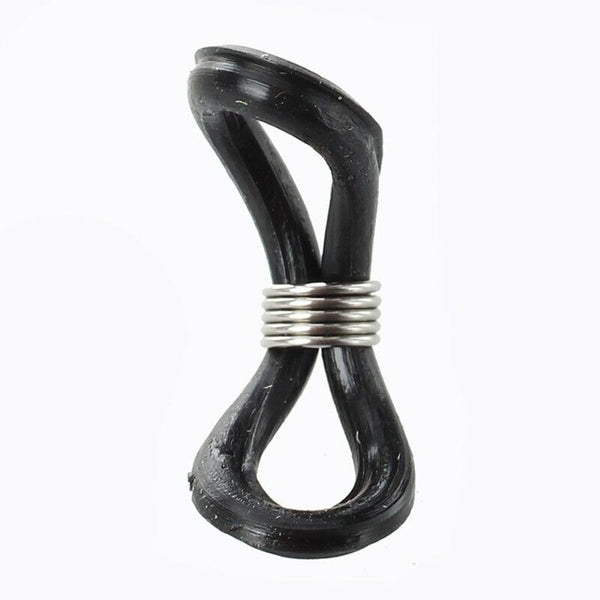 5X( 50 X Black Cord Ends for Eyeglasses Chain Holder 25x4mm HOT M3I5)