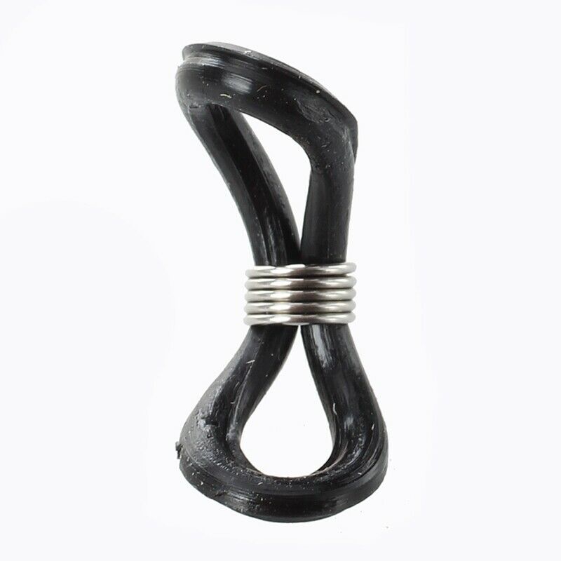 5X( 50 X Black Cord Ends for Eyeglasses Chain Holder 25x4mm HOT M3I5)