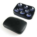 Universal 8 Suction Cup Black Motorcycle Rear Passenger Cushion Pillion Pa FSW