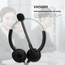 VH500D For PC Phone Call Center 3.5mm Wired Line Control Microphone Headset