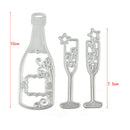 1PC Wine Bottle Metal Cutting Die For Photo Album Paper Cards Decor JR