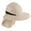 Packable Big Brim Hat Sun Protection Hats Foldable Roll up Sun Cap Khaki 58-60CM