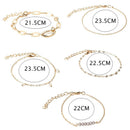 5Pcs/Set Boho Natural Shell Chain Bracelets Bangle Jewelry Women Charm Gift-OZ