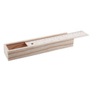 Wood Pencil Case Box Colour Pencils + Wooden Sharpener Ruler Sketching Set