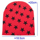 Kids Boys Girls Stars Patterns Soft Cute Knit Hat Beanies Cap red