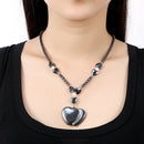 2016 Women Fashion Popular Ironstone Casual Two-hearted Necklace