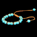 Boho Natural Stone Turquoise Elastic Beads Bracelet Bangle Beach Jewelry Gift FT
