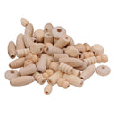 120 Assorted Natural Oval Wood Beads Wooden Loose Spacer Beads Unfinished for