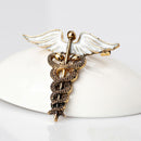 Enamel Brooch Pins Wing Snakes Brooches Women Shoulder Scarf Clothes DecoratioJR