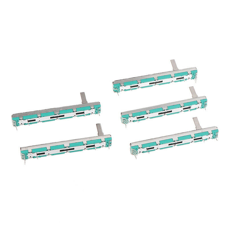 5Pcs Double 75MM Straight Slide Potentiometer B103 Mixer Fader B10KB Nw