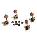 4pcs Acoustic Guitar Tuning Peg Tuner Machine Head with Wooden Buttons for