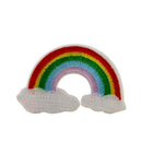 Rainbow Clouds Embroidered Iron On Patch Sew Motif Cloth AU Applique Access J0M7