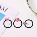 3pcs Girls Cute Rubber Band Elastic Hair Ties Ropes Women Ponytail Holder A