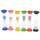 6Pcs 30s/1/2/3/5/10min hourglass sandglass sand clock kids toys kitchen timer LJ