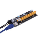 USB 3.0 PCI-E Express 1x  Extender Riser Card Adapter 6PIN Power Cable