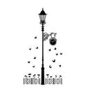 New removable vinyl wall stickers Street lamps and Iron fence diy home deco