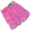 Set Pink Children Hawaiian Grass Skirt Hula Luau Party