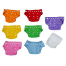 7x Reusable Adjustable Washable Baby Soft Cloth Nappy Diaper One Size +7 In M4R2