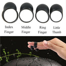 12x Steel Tongue Drum Finger Picks Black Finger Sleeves Handpan Percussion