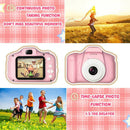 Kids Mini HD Digital Camera 2 inch Cute Photo Video Camera Toys Gift (Pink) A