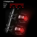 9pcs/set Bicycle Wheel Wire Lamps Cycling Bike Tail Lights Flashlights Clip