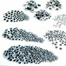 700 X 4-12mm WIBBLY WOBBLY GOOGLY EYES. CRAFTS, STICK ON STICKERS SELF ADHESIVE