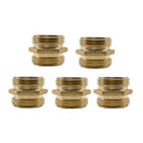 5pcs Two-Way Male Connector Garden Hose Adapter 3/4 Brass Connector vcf UFK