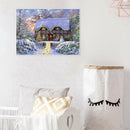 5D DIY Full Round Drill Diamond Painting Christmas House Cross Stitch Craft
