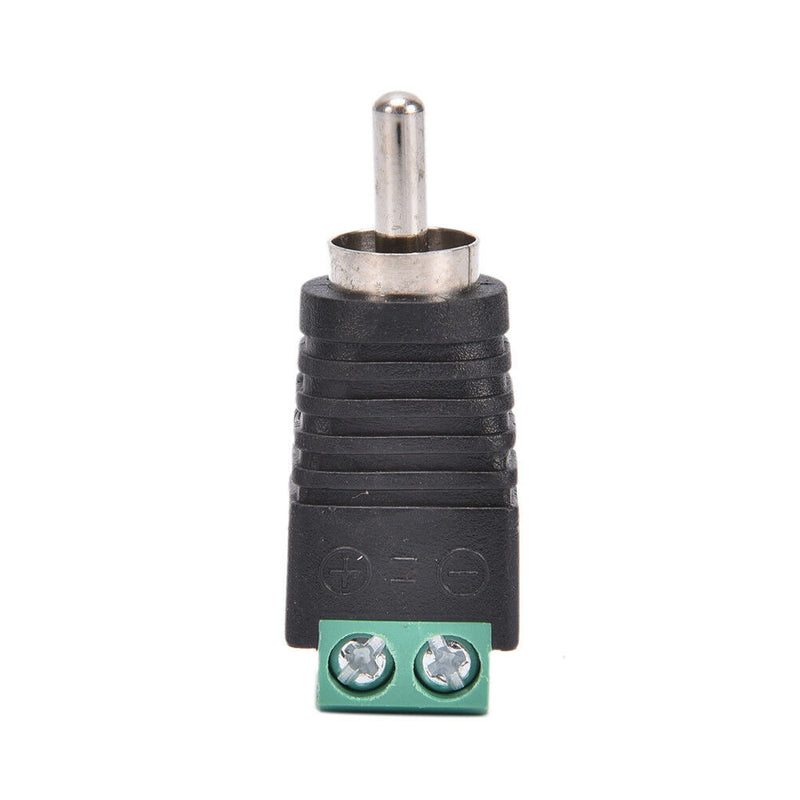 20Pcs Phono Speaker Wire cable to Audio male RCA Connector Adapter Jack P â„–[