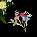 24pcs ballerina fairy cupcake topper dancing girl cake insert card party M&O