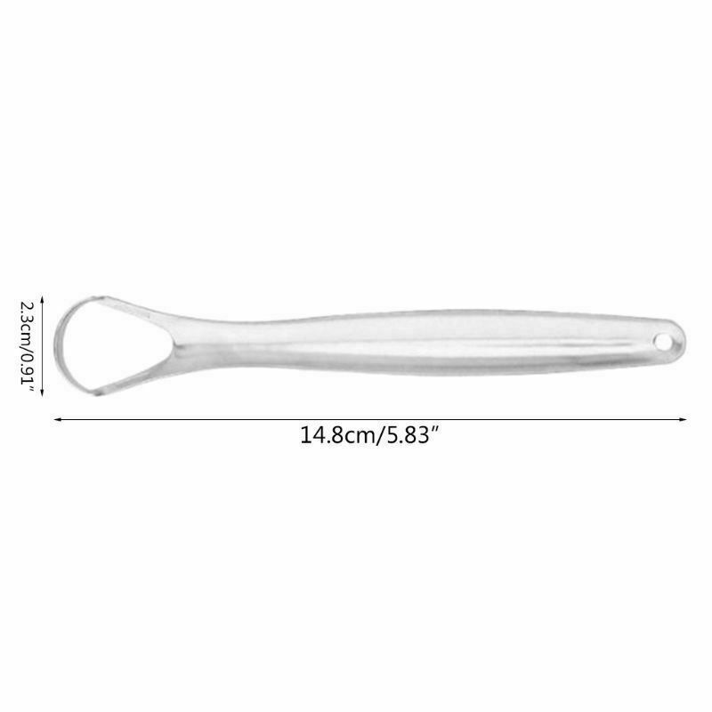 Stainless Steel Tongue Cleaner Scraper Oral Care Bad Breath Sweeper Tool 1X