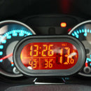 Car Voltage Digital Monitor Battery Alarm Clock LCD Temperature Thermeter