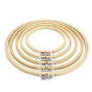 5Pcs/set Wood Round Cross Stitch Machine Embroidery Hoop Frame Ring Bamboo