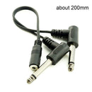 3.5mm Mini 1/8 inch TRS Stereo Female Jack to Dual 1/4 6.35mm Male Plug Mon