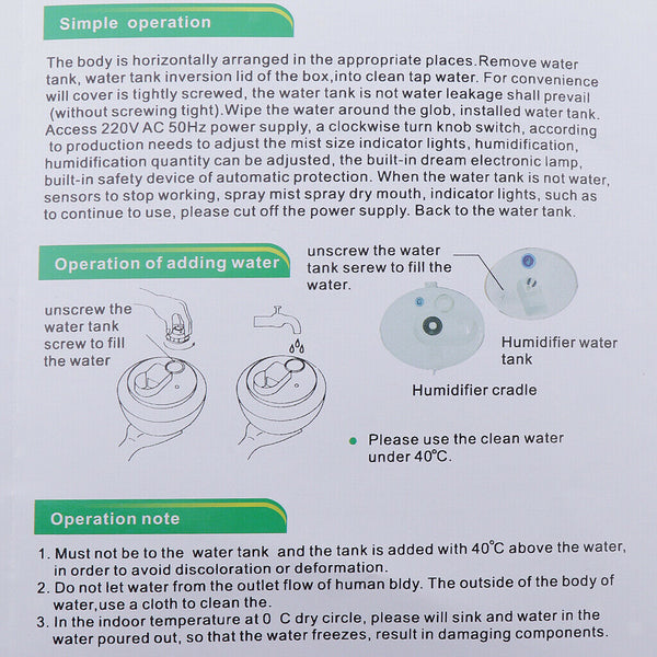 3L Amphibians Reptile Humidifier Fogger for Lizard Tortise Quiet Terrariums