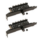 2x SATA Power PCI PWM 6 Way Hub PC Cooler Cooling Fan Speed Controller
