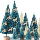 10pcs/bag DIY Wooden Clip Christmas Tree Pendant Handmade Pendant Gifts (D) A