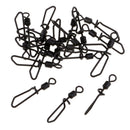 20pcs Fishing Swivels Lures Clip Connector Quick Change Swivels Hook Link