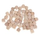 50x Natural Wood Blank Dice D6 16mm Game Dice for Kids DIY Decorating Games