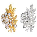 Fashion Luxury Rhinestone Brooch Flower And Leaf Brooch Crystal Jewelry Fas