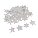 150Pcs Wood Star Shapes Snowflake Wooden Pieces Embellishment Christmas Decors