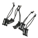 5x Black MOLLE Webbing Elastic Cord Cable Tidy Storage  Buckle Roll Clip