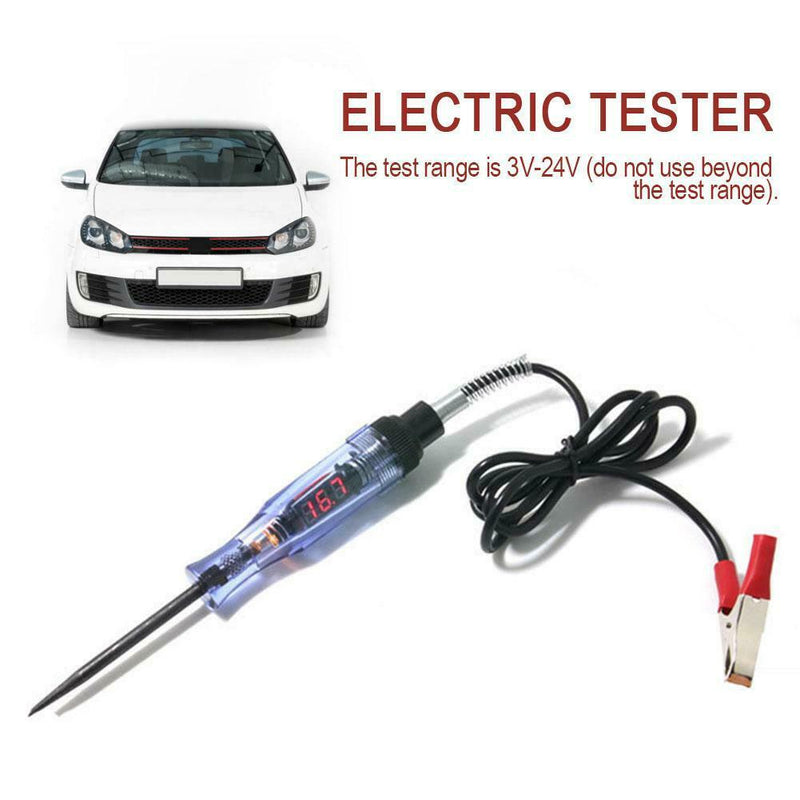 Digital Display Car Vehicle DC Voltage Test Pen Green Auto Circuit Gauge Tester