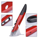 Wireless USB Optical Pen Mouse Adjustable 1600DPI 4 Keys Mice for PC (Red)