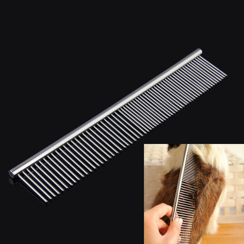 New Dog Cat Pet Stainless Steel Trimmer Grooming Teeth Comb Brush